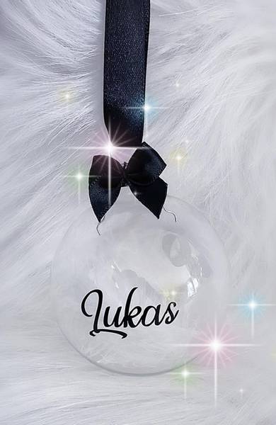 Julekule m/sløyfe & navn