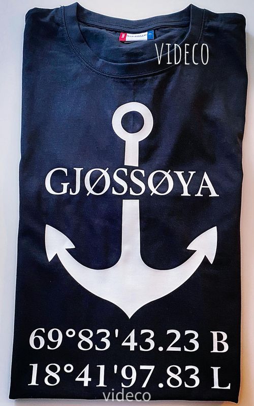 T-shirt, Anker/stedsnavn/breddegrad