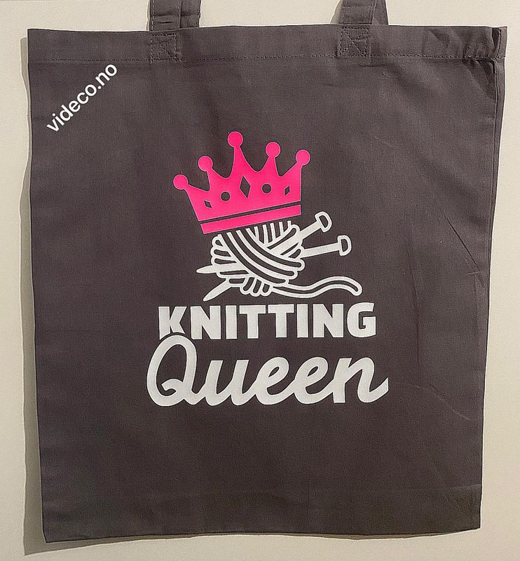 Tøyveske, Knitting Queen