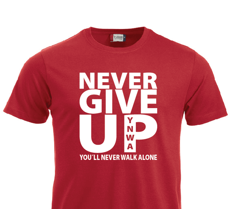 T-shirt - NEVER GIVE UP YNWA
