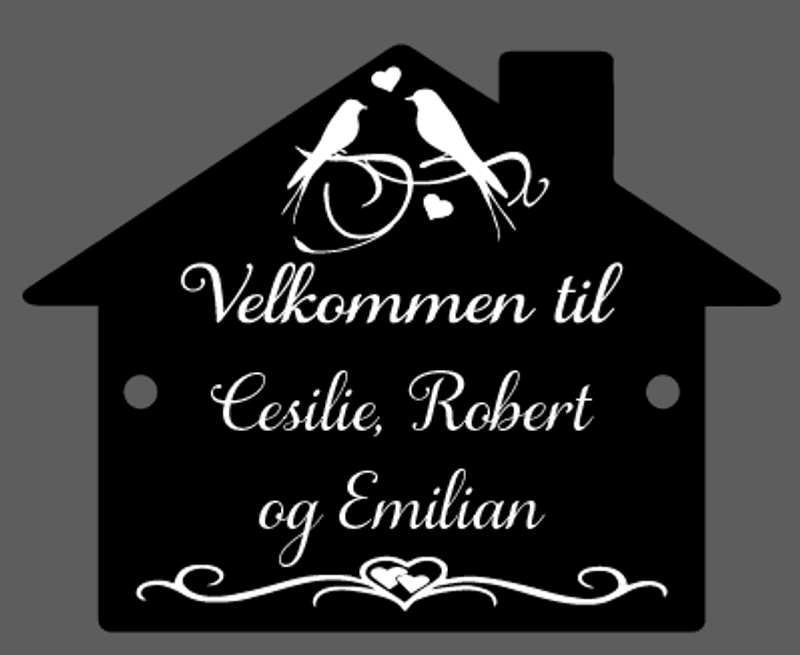Akrylskilt - Hus
