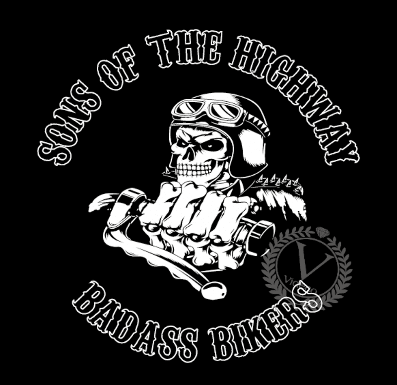 Hoodie- Sons of the highway badass bikers