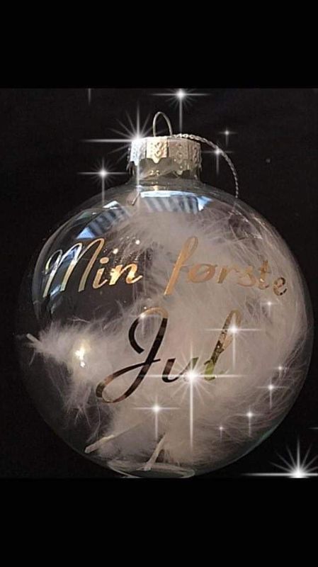 Julekule m/fjær og navn