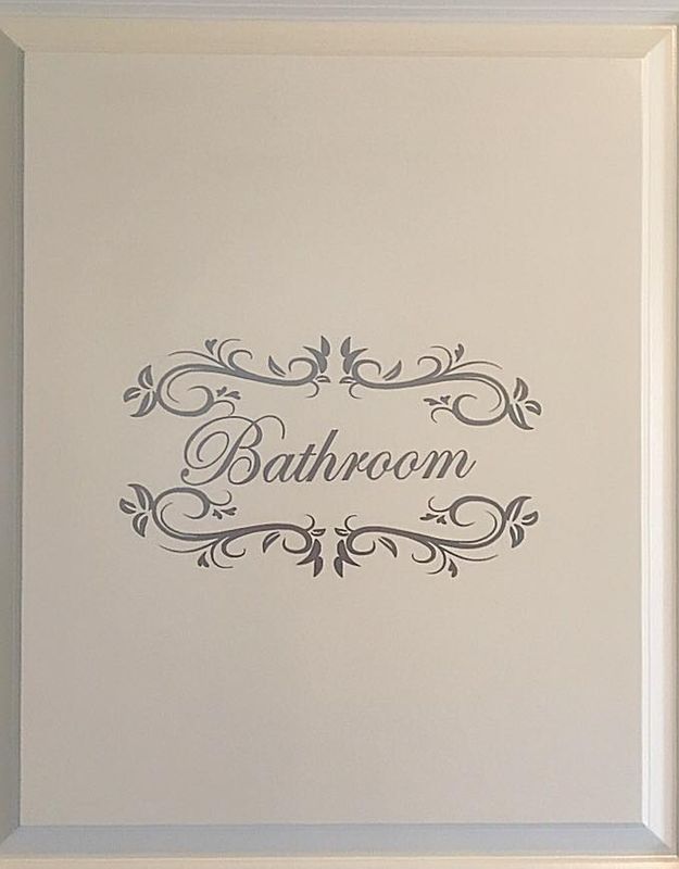 Bathroom stickers