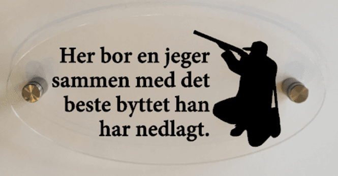 Hovedbilde Akrylskilt - Her bor en jeger