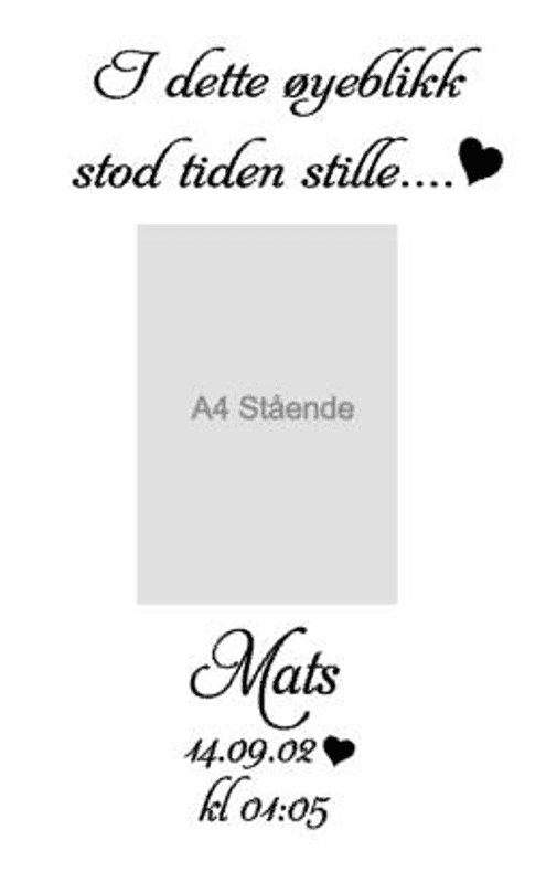 I dette øyeblikk sto tiden stille...