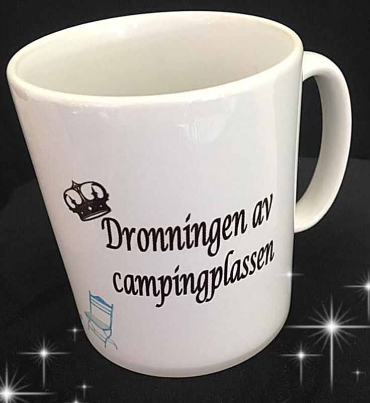 Kopp- Dronningen av campingplassen m/ tekst og motiv