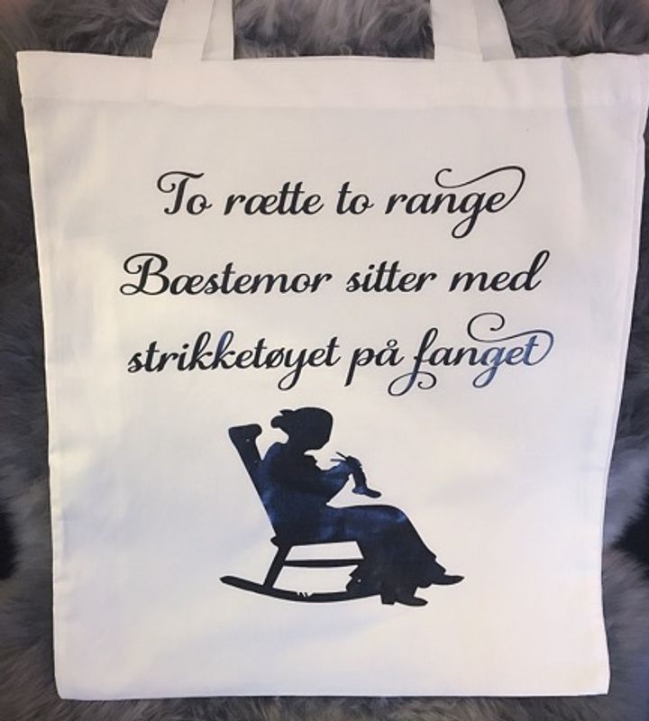 TøyBag m/skrift og motiv