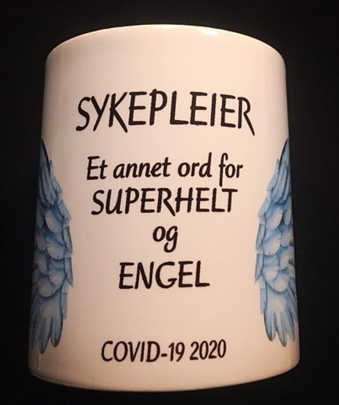 Kopp- sykepleier m/vinger,blå