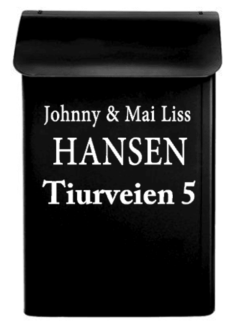 Hovedbilde Egen tekst på postkasse