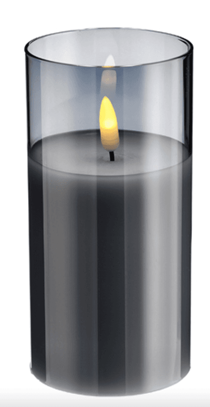 Ledlys i glass, 15cm