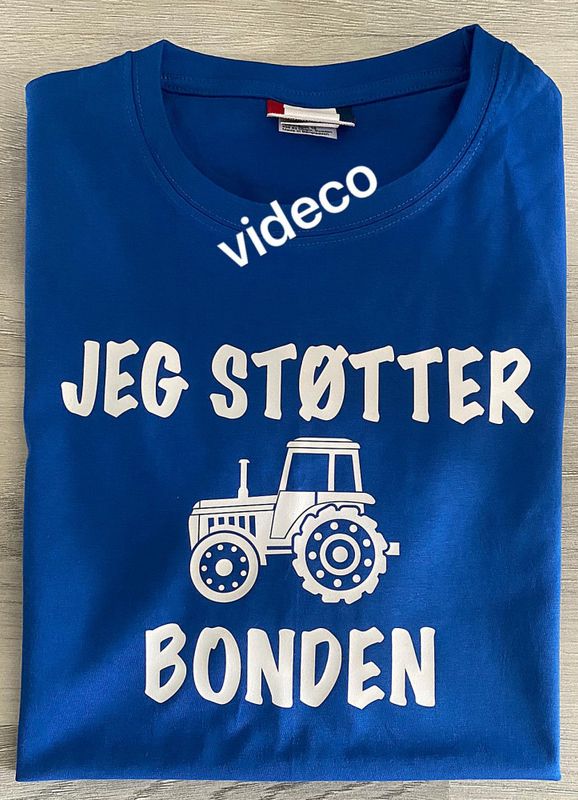 T-shirt, Jeg støtter bonden m/motiv