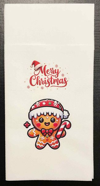 Serviett - Pepperkake jul