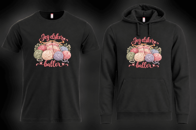 T-shirt/hoodie - Jeg elsker baller 