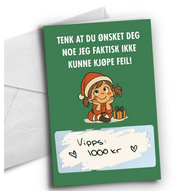 Hovedbilde Julekort med skrapefelt - Tenk at jeg 