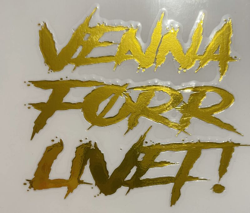 Sticker -  Venna førr livet , gull