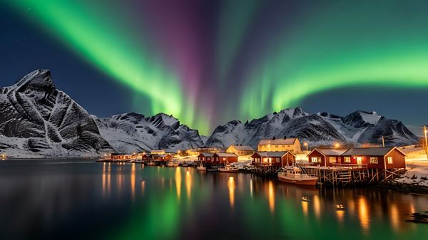 Plakat - Nordlys i nord