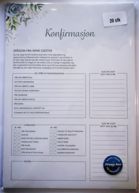 Hovedbilde Spådomsark blå rose