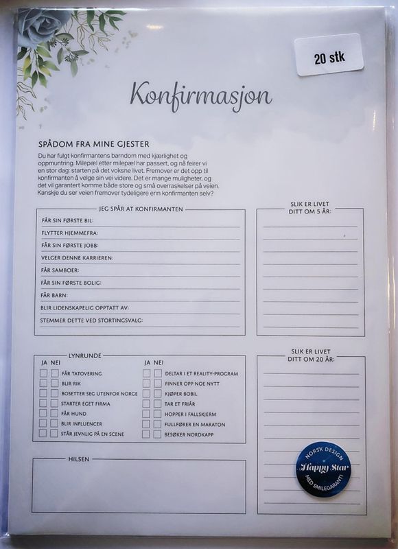 Spådomsark blå rose