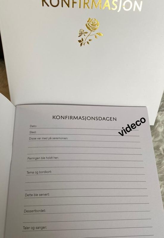 Gjestebok - min konfirmasjon (rosa marmor)