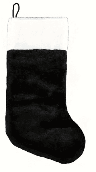Julestrømpe sort/hvit