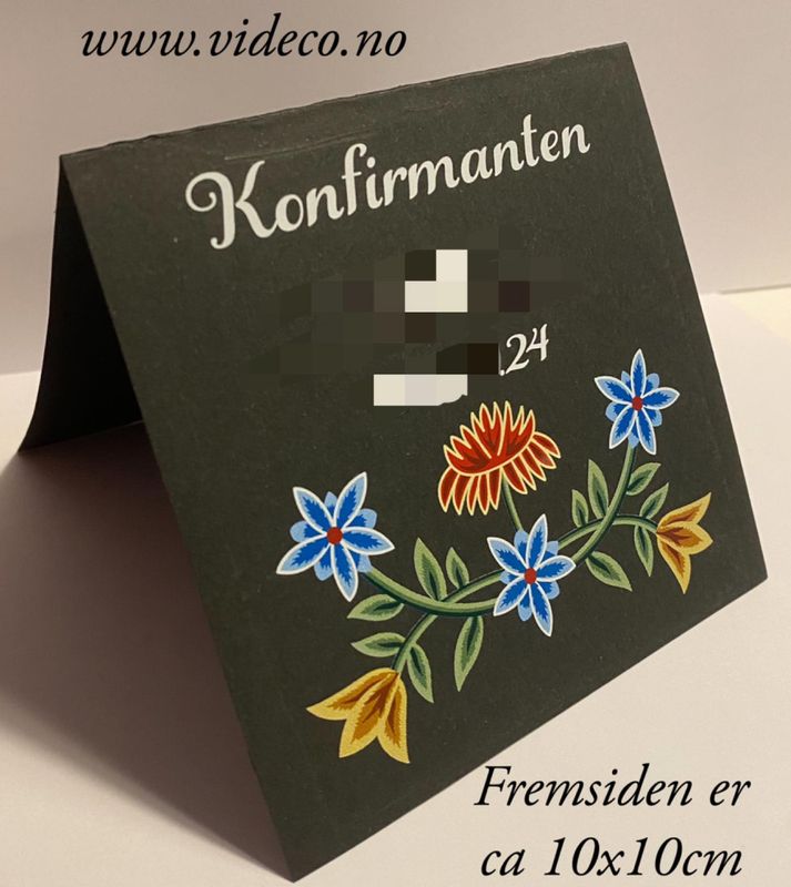 Bordkort til Konfirmanten