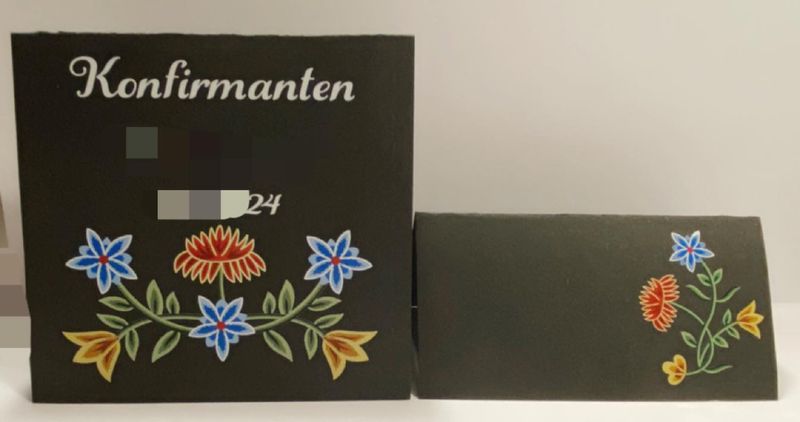 Bordkort til Konfirmanten