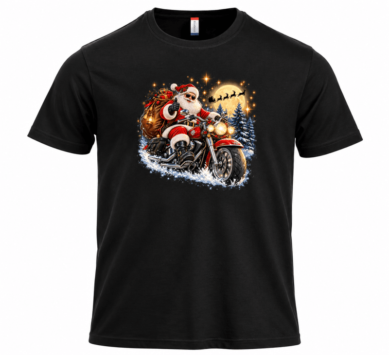 T-shirt / hoodie - Santa på motorsykkel