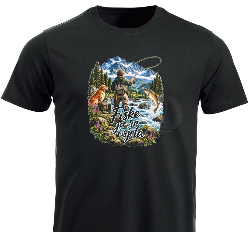 T-shirt/hoodie  - Fiske gir ro i sjela