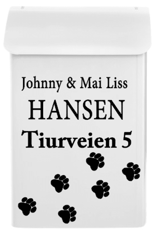 Egen tekst på postkasse