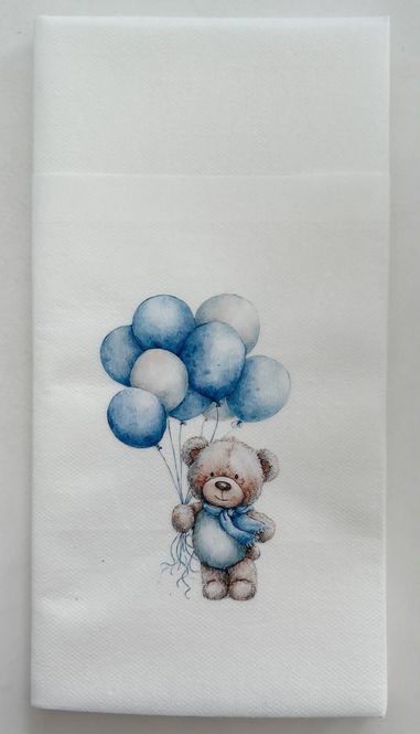 Hovedbilde Bestikk serviett - Bamse m/ballonger